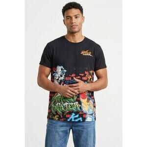 Freeze Street Fighter Graphic Tee Ryu Chun-Li Brick Embroidered Logo Y2K Grunge